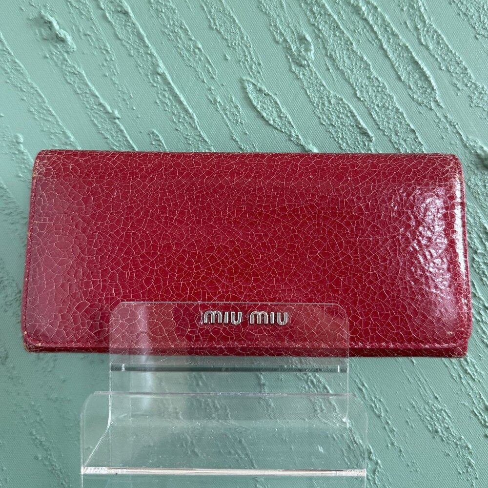 Miu Miu Red Leather Wallet